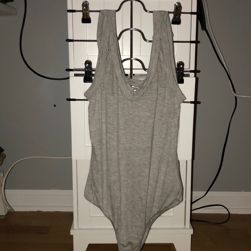 Grey Tank Top Bodysuit